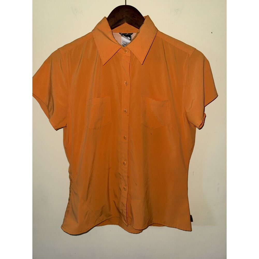 The North Face Women's Short Sleeve Hiking Shirt Orange Size Small flawed*